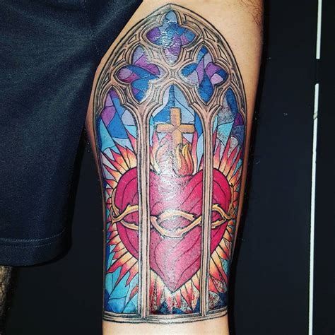 Stained Glass Tattoo Designs That Radiate Beauty