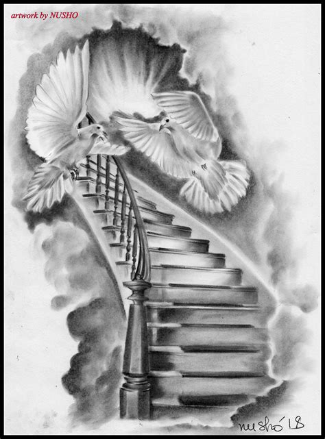 Staircase Tattoo Design: Symbolism and Ideas