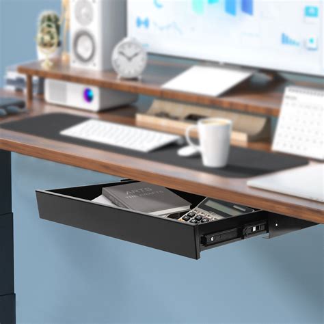 Stand Up Desk Store Add On Office Sliding Under Desk Drawer Storage Organizer For Standing Desks