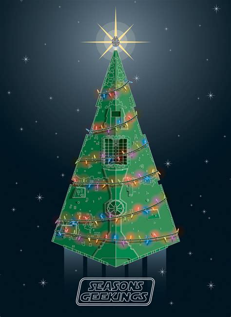 Star Wars Christmas Card Star Destroyer Christmas Tree Geektyrant