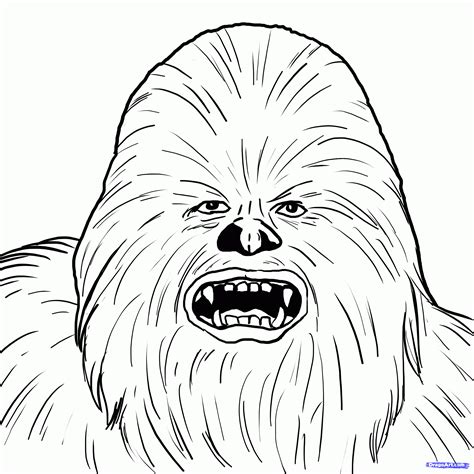 Star Wars Colouring Pages Chewbacca Wookie Star Wars Coloring Book