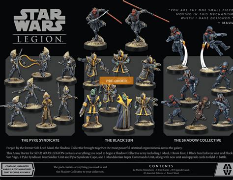 Star Wars Legion Shadow Collective Rules Update