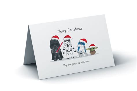 Star Wars Personalised Christmas Card Star Wars Christmas Merry Christmas Childrens Christmas