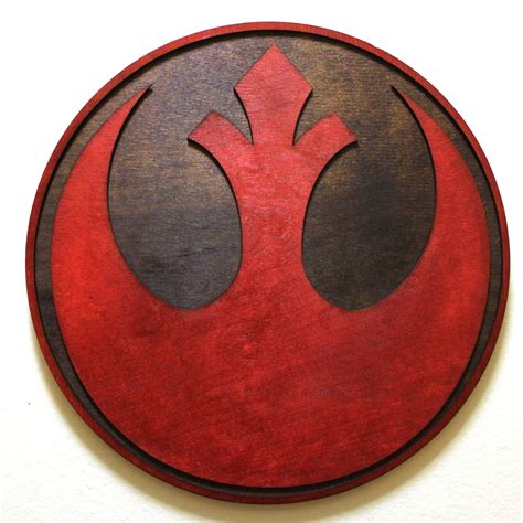 Star Wars Rebel Alliance Logo Wood Carved Sign Etsy