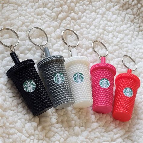 Starbucks Keychain Coffee Keychain Starbucks Tumbler Etsy