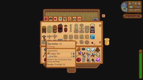 Stardew Valley Sprinklers Guide Hold To Reset