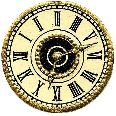 Steampunk Clock Face Printable Art Download