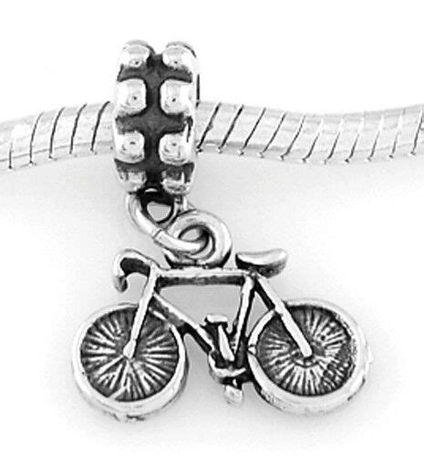 Sterling Silver Dangling Bicycle European Bead Ebay