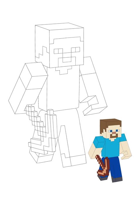 Steve Minecraft Coloring Pages