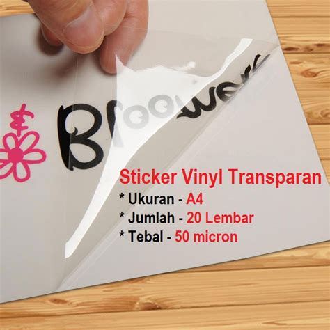 Stiker Vinyl Transparan