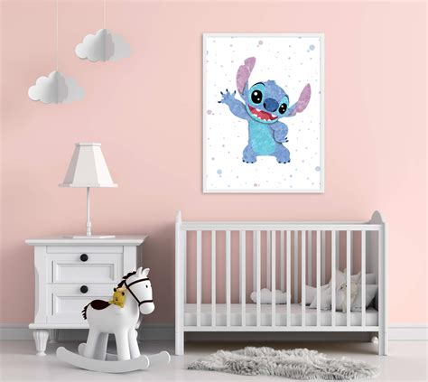 Stitch Poster Nursery Wall Decor Digital Baby Room Poster Printooshop