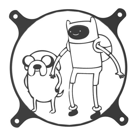 Stl File Adventure Time Fan Grid 120Mm Design To Download And 3D Print