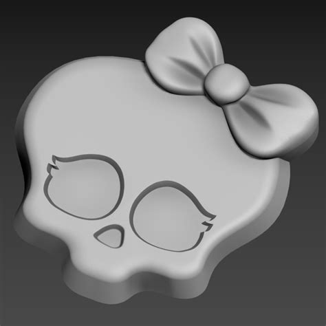 Stl File Button With A Loop Monster High Skull 3D Printable Model To