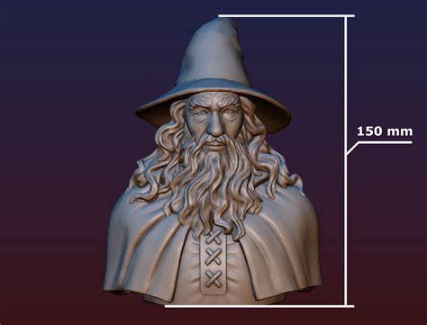 Stl File Gandalf S Bust 3D Printer Design To Download Cults