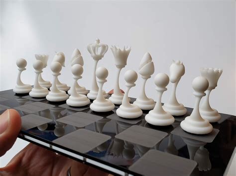 Stl File Modern Chess Set High Res Sla Whole Set Template To Download And 3D Print Cults