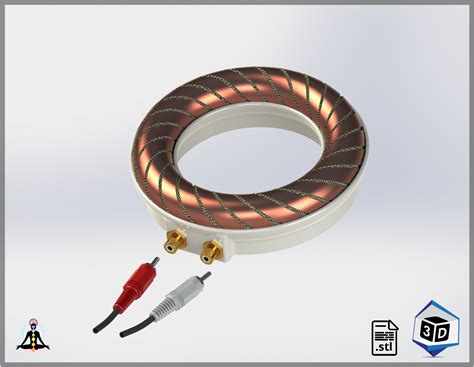 Stl File Rodin Coil Torus Stl 136Mm X 24Mm Diameter With Base