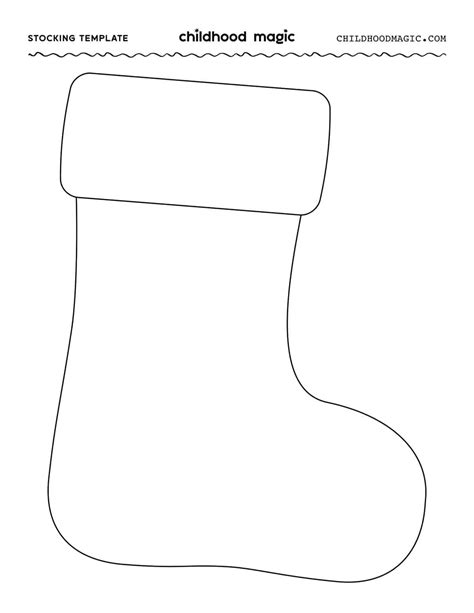 Free Stocking Outline Printable Template