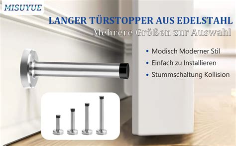 Stoppwerk Wandt Rstopper Edelstahl Mit Gummi T Rpuffer T Rstopper