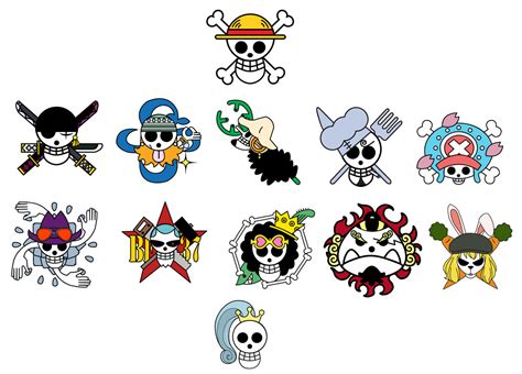 Straw Hat Pirates Jolly Roger One Piece Tattoos Straw Hat Jolly Roger