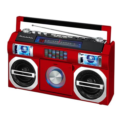 Studebaker Sb2145r 80 S Retro Street Bluetooth Boombox With Fm Radio