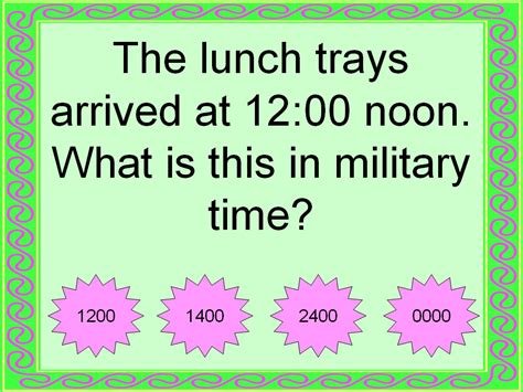 Student Survive 2 Thrive Free Practice Test Military Time And