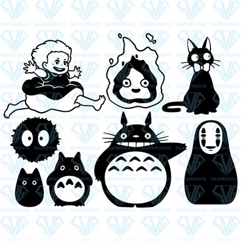 Studio Ghibli Bundle Svg Files For Silhouette Files For Cricut Svg Dxf Eps Png Instant Download