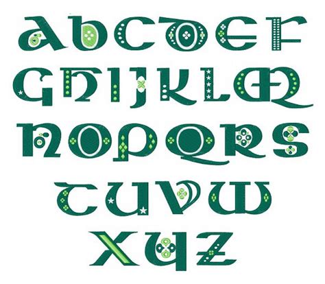 Styles Embroidery Font St Patty S Celtic Font From Embroidery Patterns