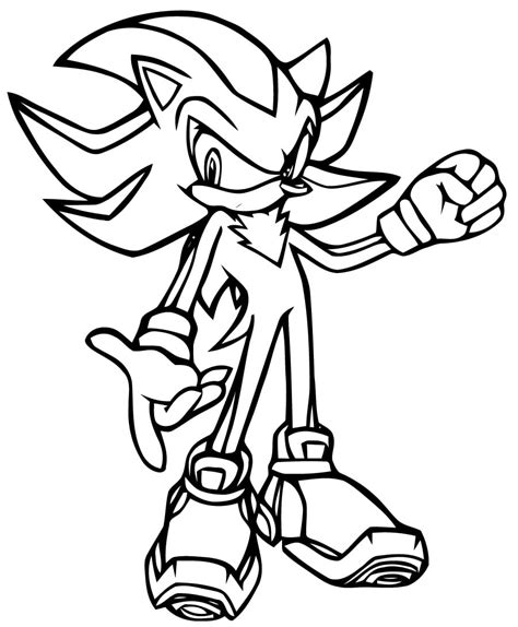 Stylized Coloring Of Sonic Sonic Coloring Pages