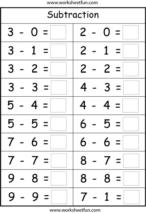 Subtraction 4 Worksheets Free Printable Worksheets Worksheetfun