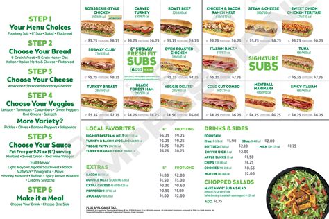 5 Ways to Order from Subway's Printable Menu