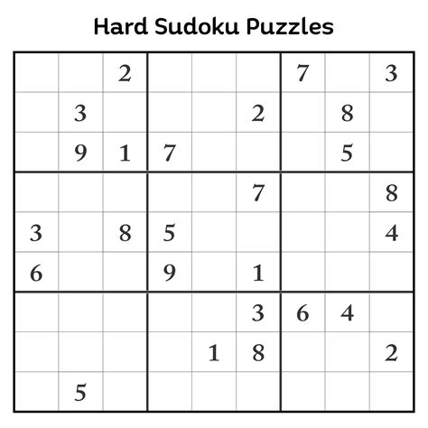 Difficult Sudoku Printables to Challenge Your Brain