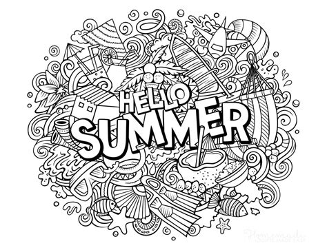 Summer Coloring Pages For Adults