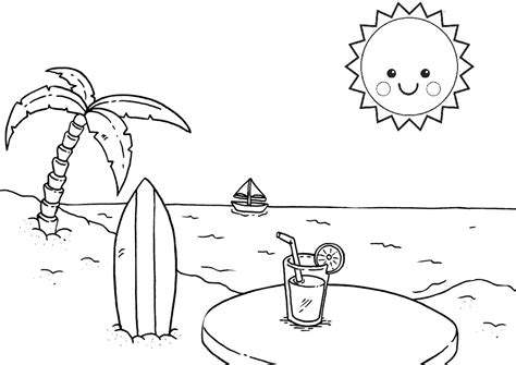 Sun Sand And Coloring 46 Summer Beach Coloring Pages