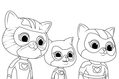 Super Kitties Coloring Pages Pdf