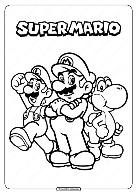 Super Mario Coloring Pages Pdf