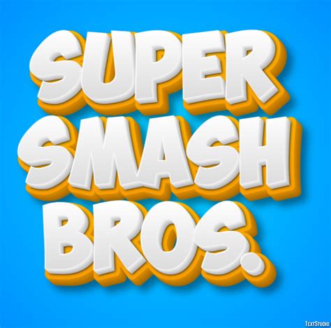 Super Smash Bros Text Effect And Logo Design Videogame