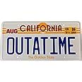 Super6props Back To The Future Outatime Delorean Prop License Plate Embossed On Aluminium 300Mm