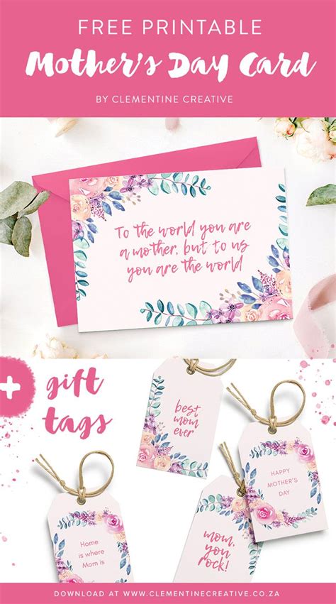 Surprise Mom With This Beautiful Mother S Day Card Gift Tags Free