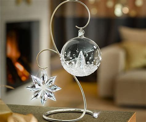 Swarovski Chrome Ornament Display Stand Large Swarovski Christmas