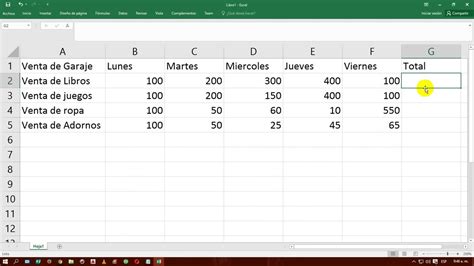 Tabla De Suma En Excel