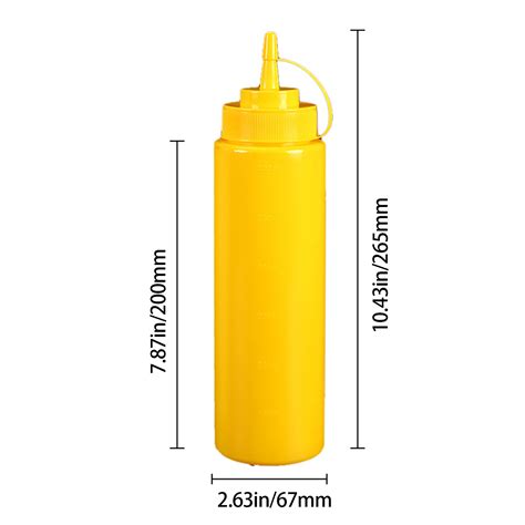 Tanjnj Clearance 24 Oz Plastic Squeeze Squirt Condiment Bottles With