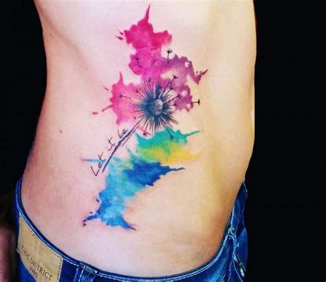 Tattoo Dream Dandelion With Watercolor Tatoo Tatuagem Dente De Le O Tatuagem Orquidea