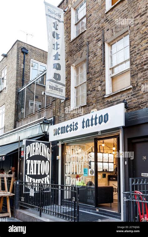 Tattoo Parlour Camden Stock Photo Alamy