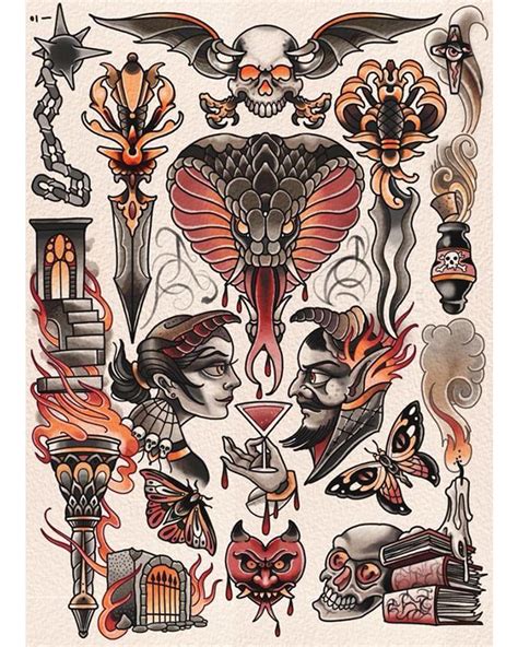 Tattoo Shop Flash Sheets