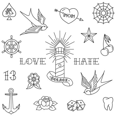 Tattoo Stencils Outline Simple Tattoo Stencil Outline Traditional