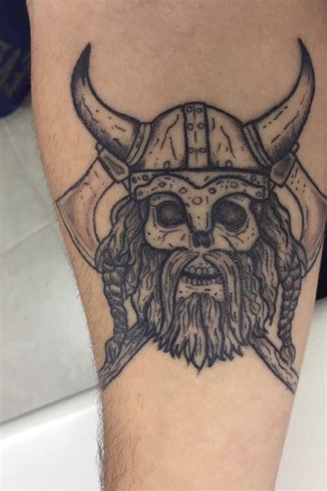 Tattoo Uploaded By Let Cia Corona Viking Skull First Tattoo Ever