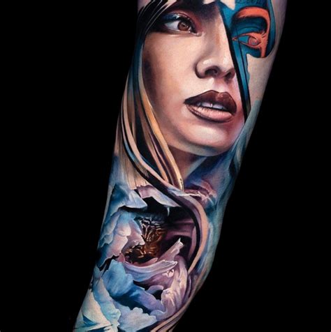 Tattoo Uploaded By Straight Lines Tattoo Woman Face Tattoo Tattoodo