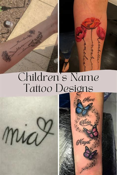 Tattoo Designs for Children's Names and Their Meanings