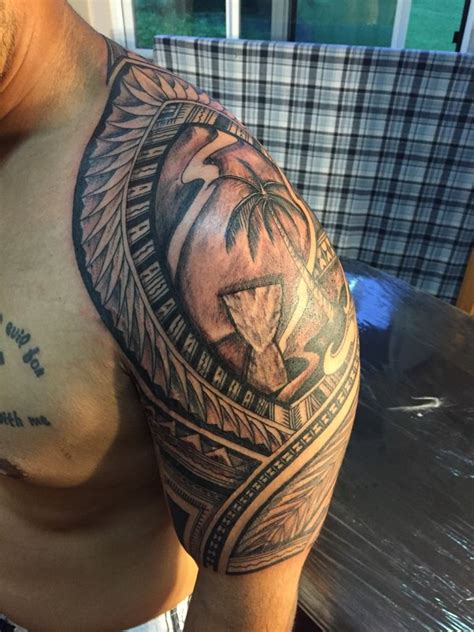 Tattoosbyzay Chamorro Inspired Polynesian Half Sleeve Black And Grey