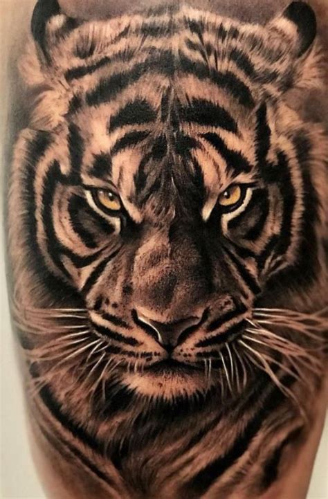 Tatuaje De Tigre Incre Ble Colorido Tiger Tattoo Design Tiger Tattoo White Tiger Tattoo